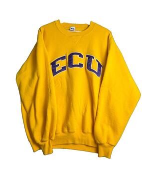 VTG Russell Athletic ECU Sweatshirt Men’s XXL Gold East Carolina Pirates USA 90s